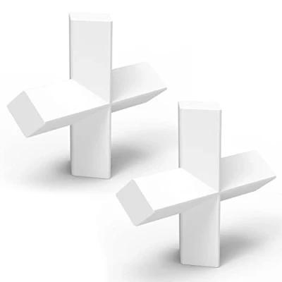 Afbeelding van stonylab 2 Pack Cross Shape Magnetische Roerstaaf Stir Bar, 40 x 10 mm PTFE Gecoate Roerstaven Bars Wit Roermenger voor Roerstaafjes