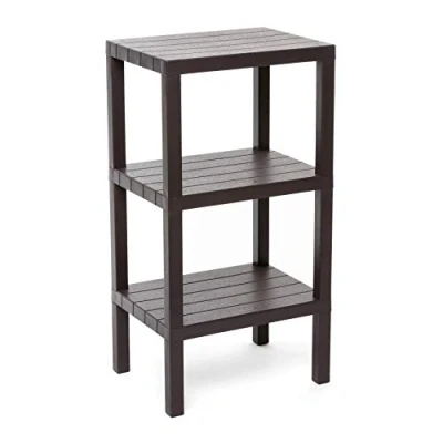 Afbeelding van Tatay Rechthoekig rek met 3 niveaus, bruin, houtlook, afmetingen 38 x 29 73,5 cm