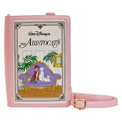 Afbeelding van Loungefly Disney Convertible Crossbody Tas The Aristocats Classic Book Roze One Size