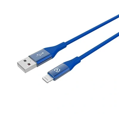 Afbeelding van Celly USB Lightning Kabel 1 meter, Blauw