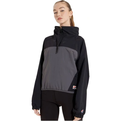 Afbeelding van SUPERDRY Overhead Cropped Cagoule Jas Vrouwen Black Maat S