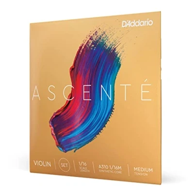 Afbeelding van D&#039;Addario Ascenté Vioolsnarenset 1/16 schaal, gemiddelde spanning