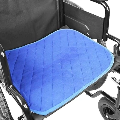 Afbeelding van KMINA Stoelbeschermers voor Incontinentie 5 Lagen (x1 unit, 40x50 cm), Pads Wasbaar Rolstoelen, Wasbare Onderleggers Blauw Made in Europe