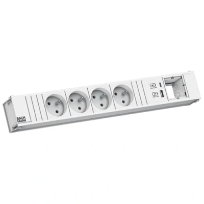 Afbeelding van Bachmann, Stekkerdoos, BACH contactdoosstrip (4 x, CEE 7/5, 7/3, 0.20 m)