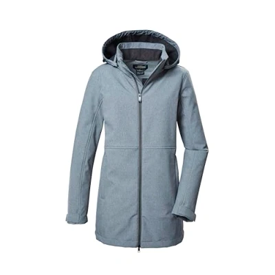 Afbeelding van killtec dames Softshell parka/softshell jas met afritsbare capuchon KOW 95 WMN SFTSHLL PRK, graumelange, 44, 41803 000