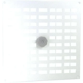 Afbeelding van Nedco schuifrooster alum. 300 x mm met gaas+draaiknop wit
