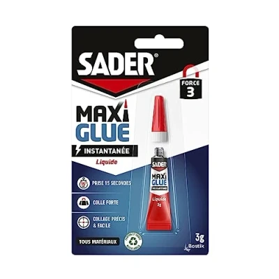 Afbeelding van Sader Maxiglue Vloeistof universele superlijm alle materialen snelle reparatielijm extra sterke lijm transparant tube van 3 g