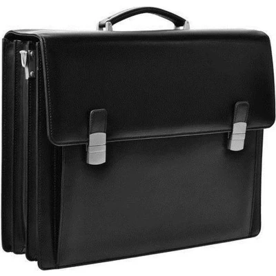 Afbeelding van Desq Leren Aktetas met laptop compartiment