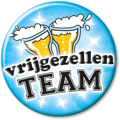 Afbeelding van Button klein vrijgezel man per stuk