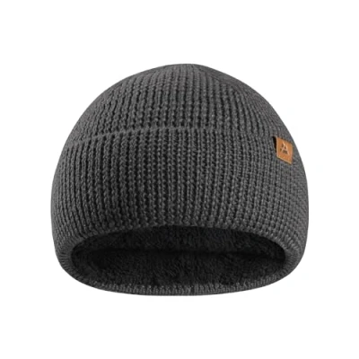 Afbeelding van DANISH ENDURANCE Beanie met Merinowol voor Kinderen Fleece Binnenvoering Ultrawarm Grijs