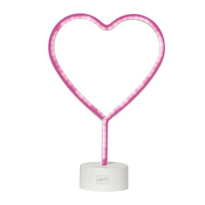 Afbeelding van Legami Ledlamp met neon effect, It&#039;s a Sign, H 30,5 cm, thema hart, dubbele voeding, USB kabel (meegeleverd) of batterijen (niet inbegrepen), tafellamp, veelkleurig licht
