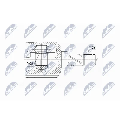 Afbeelding van Homokineet reparatie set, aandrijfas NTY NPW VV 069