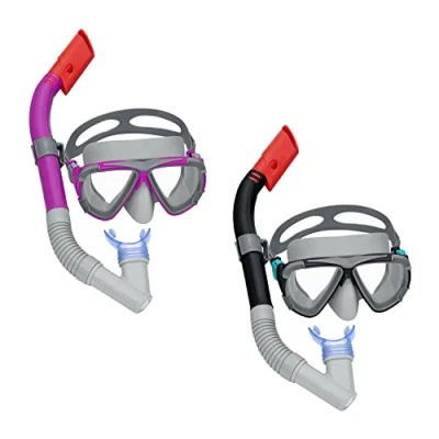 Afbeelding van Bestway Set Kinder Masker en Buis Anatomische Riem Assorti Kleur +3 Jaar Strand Zwembad 24023