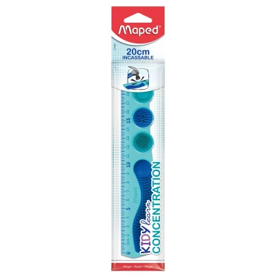 Afbeelding van Liniaal Maped Kidy Learn Concentration 20 cm Blauw in zakje