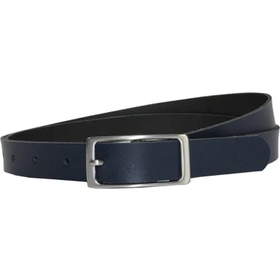 Afbeelding van Fana Belts Dames Riem Donkerblauw Taillemaat 120 Grote maat Leren Navy Blauwe