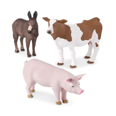 Afbeelding van Terra by Battat SET boerderij ezel koe varken AN2811Z