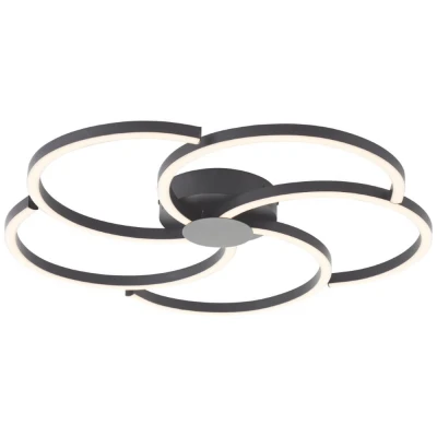 Afbeelding van Brilliant Fico Plafondlamp LED 27W 3000K 3 step dimbaar Zwart