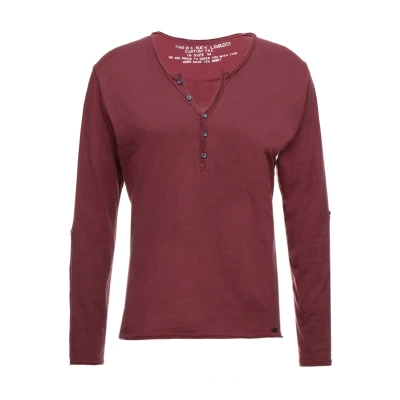 Afbeelding van Key Largo Ginger Longsleeve, Heren, Maat: Small, Dark red