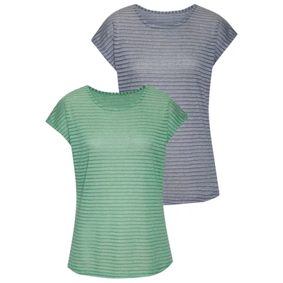 Afbeelding van Vivance Shirt met korte mouwen In streep look van onderhoudsvriendelijke viscosekwaliteit (Set 2)