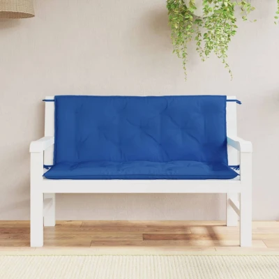 Afbeelding van Tuinbankkussens 2 st 120x50x7 cm oxford stof blauw