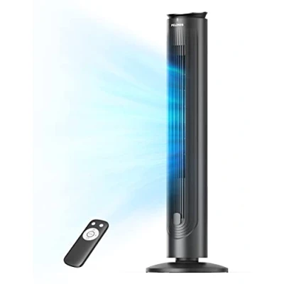 Afbeelding van Pelonis Stille torenventilator, 4,2 m/s ventilator met koeling, afstandsbediening, staande 9 uurs timer, 4 modi, 5 snelheden, SMART modus, led display voor slaapkamer en kantoor