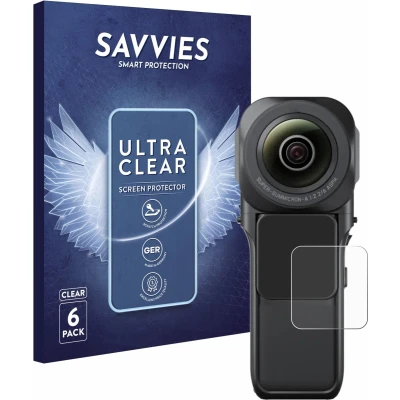 Afbeelding van Savvies Screenprotector voor Insta360 One RS 1 Zoll 360 Folie Beschermfolie transparant (6 Stuks)