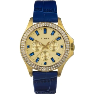 Afbeelding van Timex Kaia TW2W10800 Horloge Leer Blauw Ø 40 mm