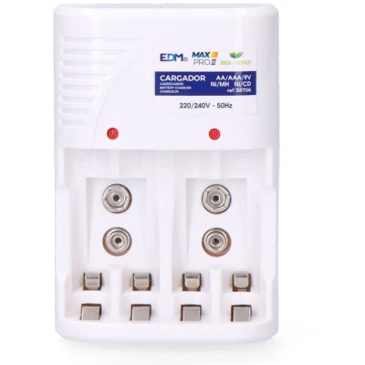 Afbeelding van Batterijlader EDM 4 Batterijen AA/AAA/6F22