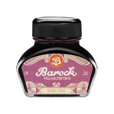 Afbeelding van Barock 1920 vulpeninkt Erika, schrijfinkt voor vulpen, glazen veren, rollerpen, vulinkt in glas violet, 30 ml