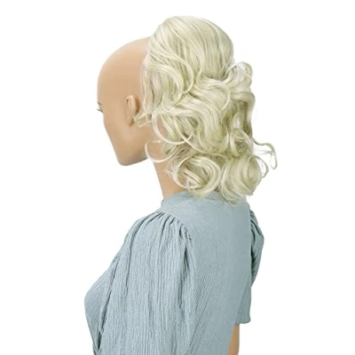 Afbeelding van CAISHA 30cm Haarstukje Vlecht Paardenstaart Haarextensies Volumineus Golvend Lichtblond PH6