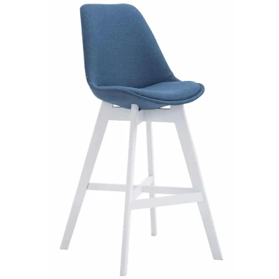 Afbeelding van Barkruk Narvik Stof Wit Frame Blauw