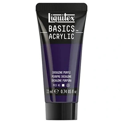 Afbeelding van Liquitex 8870460​ Basics acrylverf Dioxazine Purple, 22 ml tube, lichtecht, waterbestendig, voor het schilderen en decoreren van hout, metaal, keramiek, kunststof, canvas