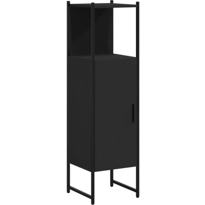 Afbeelding van vidaXL Badkamerkast 33x33x120,5 cm bewerkt hout zwart