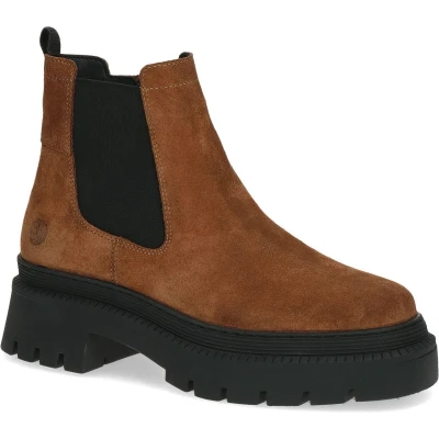Afbeelding van Caprice Korte laarzen, Dames, Maat: 41, Cognac suede Leer