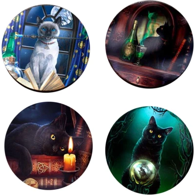 Afbeelding van Onderzetters Set 4 Stuks Lisa Parker Magic Cats Magische Katten 10x10cm
