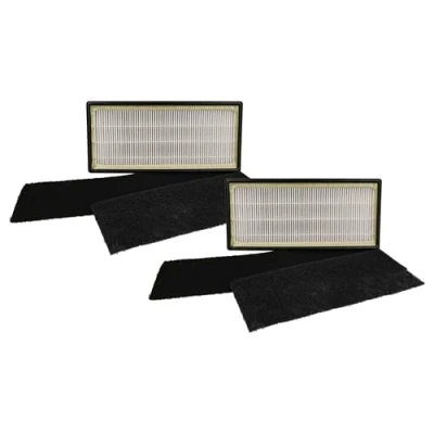 Afbeelding van vhbw 4 delige filterset vervanging voor Honeywell RPAP 9071/16200 luchtreiniger voorfilter, actieve kool+HEPA