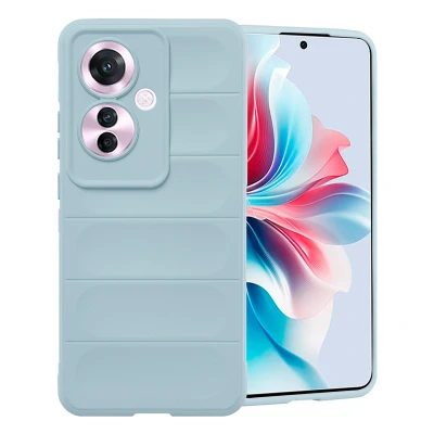 Afbeelding van Oppo Reno 11 F Hoesje Siliconen en TPU (zacht) imoshion Softcase/Backcover Lichtblauw Telefoonhoesje Black Friday Deals