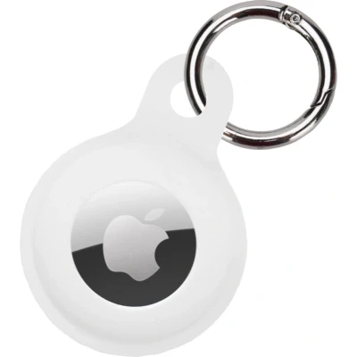 Afbeelding van Jumada&#039;s Sleutelhanger Airtag Siliconen Wit Geschikt voor Apple AirTags
