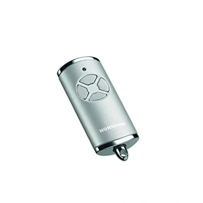 Afbeelding van Hörmann Handzender HSE 4 BS (frequentie 868 MHz, hoogglans zilver, garagedeuraandrijving met chromen doppen, batterijen, afmetingen 28x70x14 mm, incl. sleutelring) 4511581