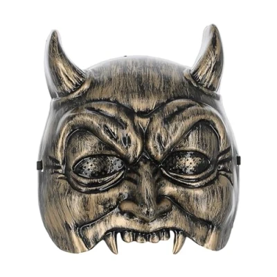Afbeelding van Smiffys 52844 Venetiaanse duivel maskerade masker, heren, goud, one size
