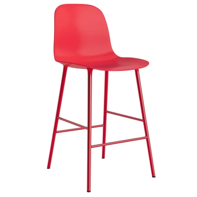 Afbeelding van Normann Copenhagen Form Bar Chair Barkruk 65cm Felrood