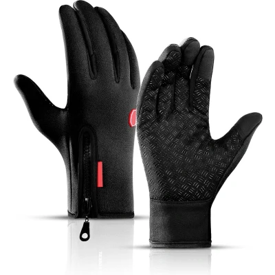 Afbeelding van WVspecials Tech Fleece Handschoenen Maat S Betere model Waterdichte Handschoen Winter Scooter / Fiets Wandelen Heren en Dames Sporthandschoen Zwart Sinterklaas Kerst