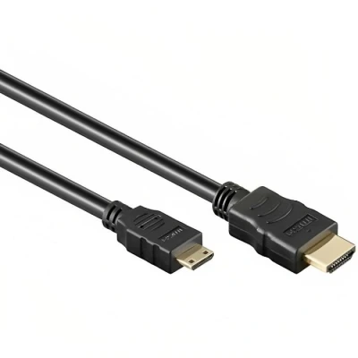 Afbeelding van HDMI kabel Mini type C 10.2 Gbps 4K@30 Hz Male to 1.5 Meter Zwart Allteq