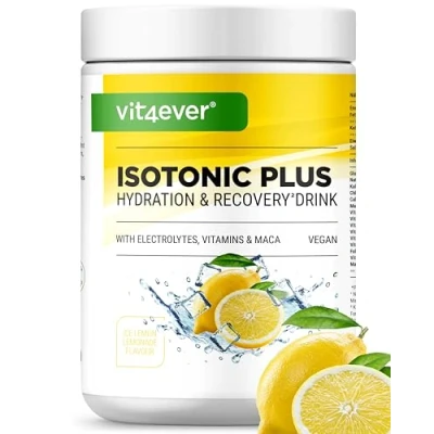 Afbeelding van Isotonic Plus Drink 1050g Isotone drankpoeder met koolhydraten, elektrolyten, vitaminen en maca Hydratie &amp; Herstel formule vegan (Lemon)