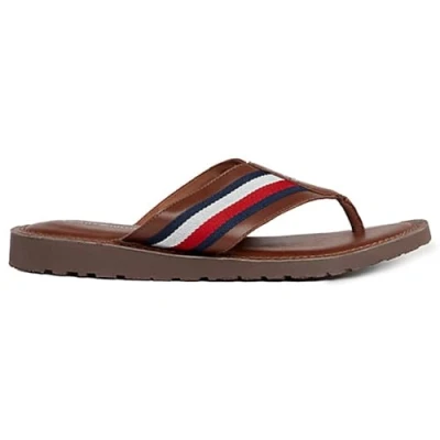 Afbeelding van Tommy Hilfiger CORE TOE POST Teensandalen, Heren, Maat: 42, Winter cognac Leer en textiel