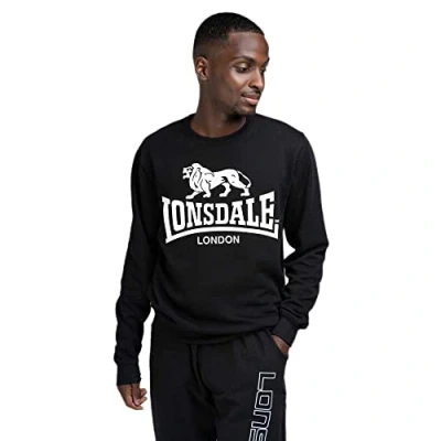 Afbeelding van Lonsdale Rundhals Sweater, Heren, Maat: Medium, Black
