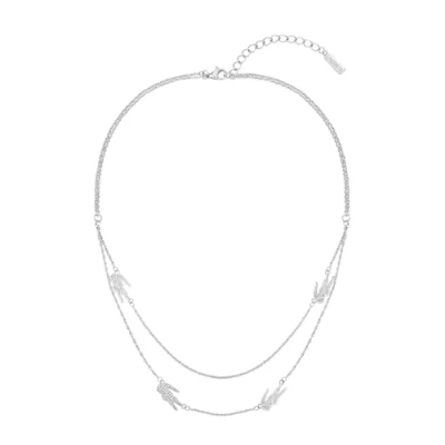 Afbeelding van Lacoste Crocodile Ketting silvercoloured, Dames, Maat: One Size, Silver coloured