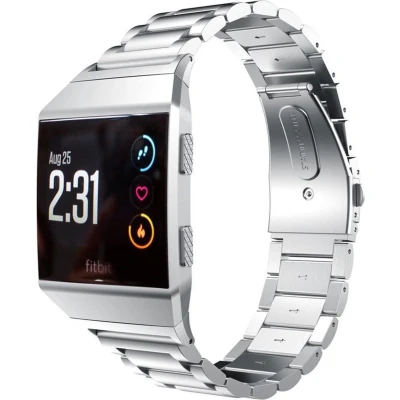 Afbeelding van Shop4 Fitbit Ionic Bandje Roestvrijstaal Zilver