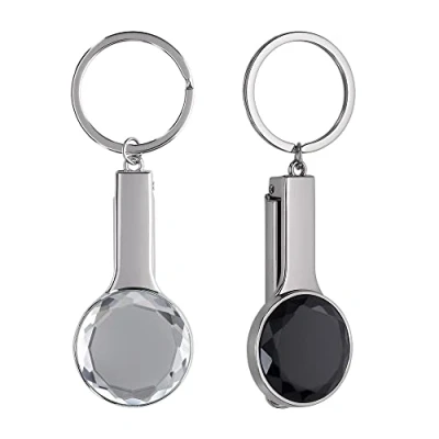 Afbeelding van kwmobile tashanger voor tafels Set van 2 Uitvouwbare tasophanger Draagbare tassenhaak Handtashouder Diamant In zwart/wit/zilver