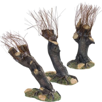 Afbeelding van Kerstdorp Knotwilg Dickensville (Set van 3 stuks)